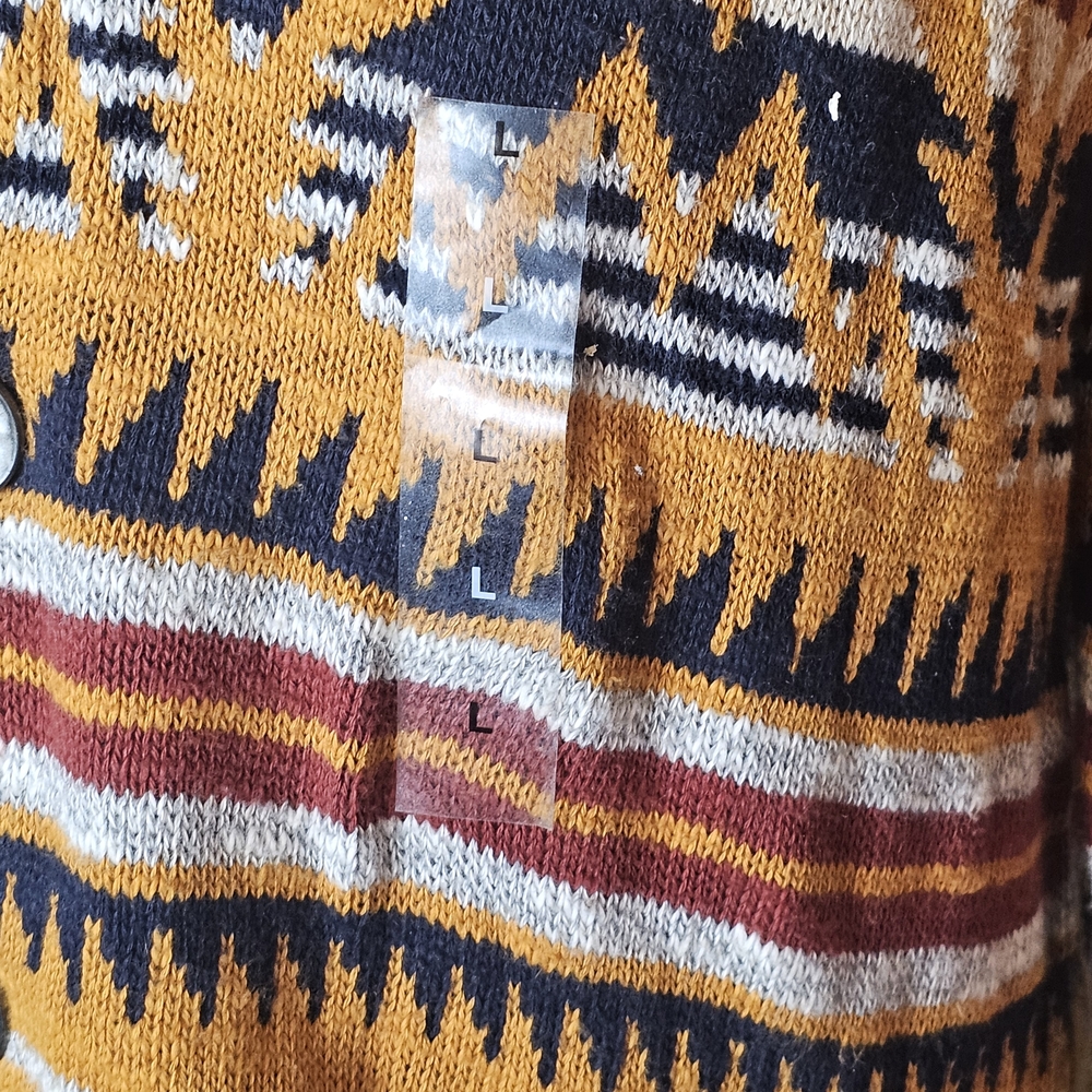 American Rag Cardigan Sweater - Men's Size L - Aztec Southwest Scandi Grandpa - Picture 8 of 13